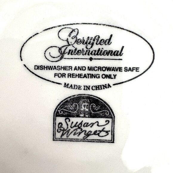 Vintage SUSAN WINGET Le Rooster Salad Plates Set 2 Certified International 8.75” - Picture 2 of 9